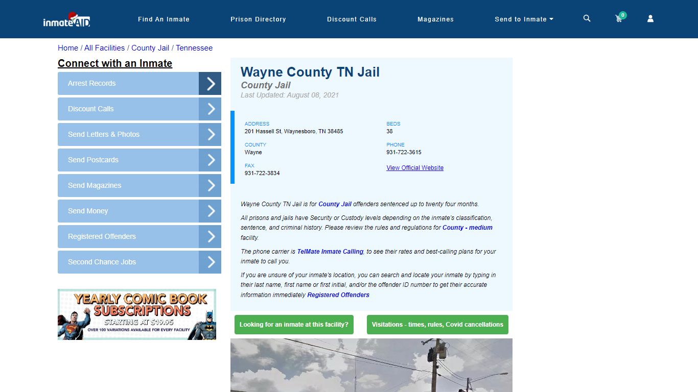 Wayne County TN Jail - Inmate Locator - Waynesboro, TN